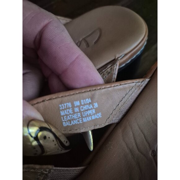 Clarks Tan Leather Sandals 9M - Picture 5 of 6